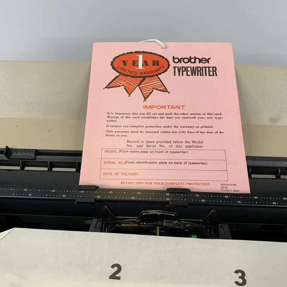 VTG Brother AX-10 Electronic Typewriter Portable Retro Tested Great Condition